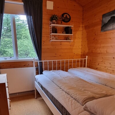 Cozy bedroom with double bed